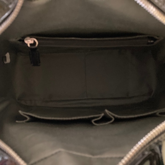 Calvin Klein Black Patent Leather Double Handle Handbag/EUC!/REDUCED PRICE! - Picture 10 of 14